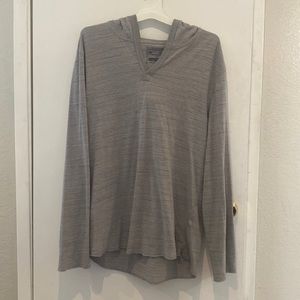 Grey hooded t-shirt XXL